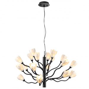 5090/18 MODERN ODL25 553 черный матовый/белый/фарфор Люстра G4 LED 18*5W GARDI