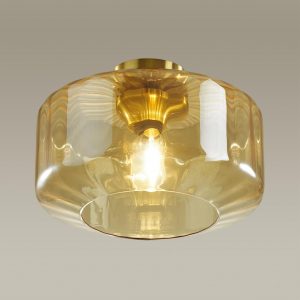 4747/1C PENDANT ODL21 409 янтарный/бронзовый Светильник потолочный E27 1*60W BINGA