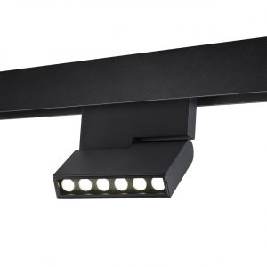 358628 SHINO NT21 065 черный Трековый низковольтный св-к диммируемый с ДУ, со сменой цв.температуры IP20 LED 3000~6500К 12W 48V FLUM