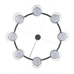 8232/8 COMFI LN26 230 черный/прозрачный, металл/стекло Светильник подвесной LED GX70 8*10W 220V NATALINA