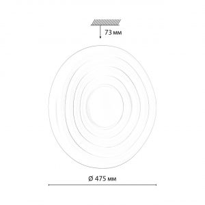 7679/ELN PALE SN 202 Светильник пластик/белый LED 76Вт 3000/4000/6000К D475 IP43 CCT FASS