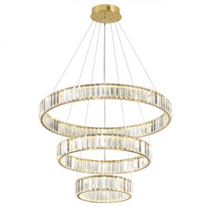 5015/88L L-VISION ODL23 589 золотой/прозрачный металл/хрусталь Люстра LED 88W 4000K 8800Лм VEKIA