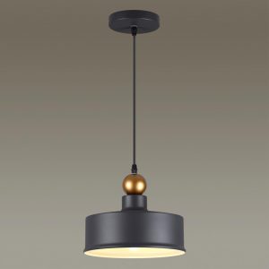4088/1 PENDANT ODL19 417 темн.серый/золотой Подвес Е27 1*40W BOLLI