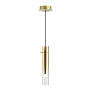 5062/5LB PENDANT ODL24 383 золотой/янтарный/металл/стекло Подвес LED 5W 3000K SHINY
