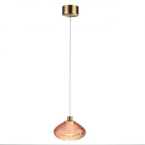 7043/4L L-VISION ODL25 249 Подвесной светильник бордовый/бронз/металл/стекло IP20 LED 4W 3000K 220V MELA