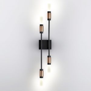 5009/10WL L-VISION ODL24 529 матовый черный/ант.бронза/белый/металл/стекло Бра LED 10W 4000K 540лм CANDEL