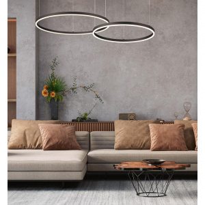 6530/67L LEDIO LN26 262 чёрный Светильник подвесной LED 67W  3000/4000/6000К 220V ECHO