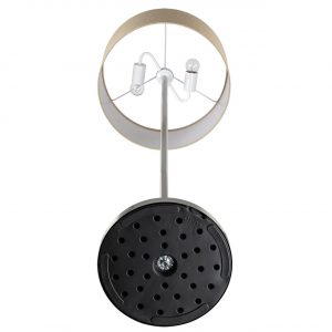 8250/2F MODERNI LN26 527  никель/бежевый, металл/текстиль Торшер Е27 2*60W 220V NIKKI