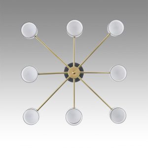 8240/8C COMFI LN26 239 черный/латунь, металл/акрил Люстра потолочная LED GX53 8*7W 220V LANIKA