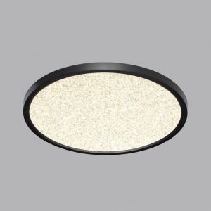 7662/32L MITRA LED SN 555 Светильник пластик/белый/черный LED 32Вт 3000/4000K D400 IP40 OMEGA BLACK