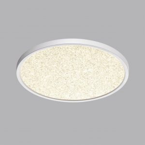 7661/32L MITRA LED SN 555 Светильник пластик/белый LED 32Вт 3000/4000K D400 IP40 OMEGA WHITE